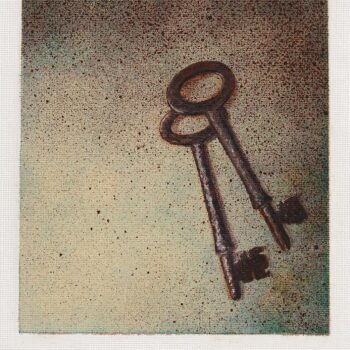 A pair of old door keys